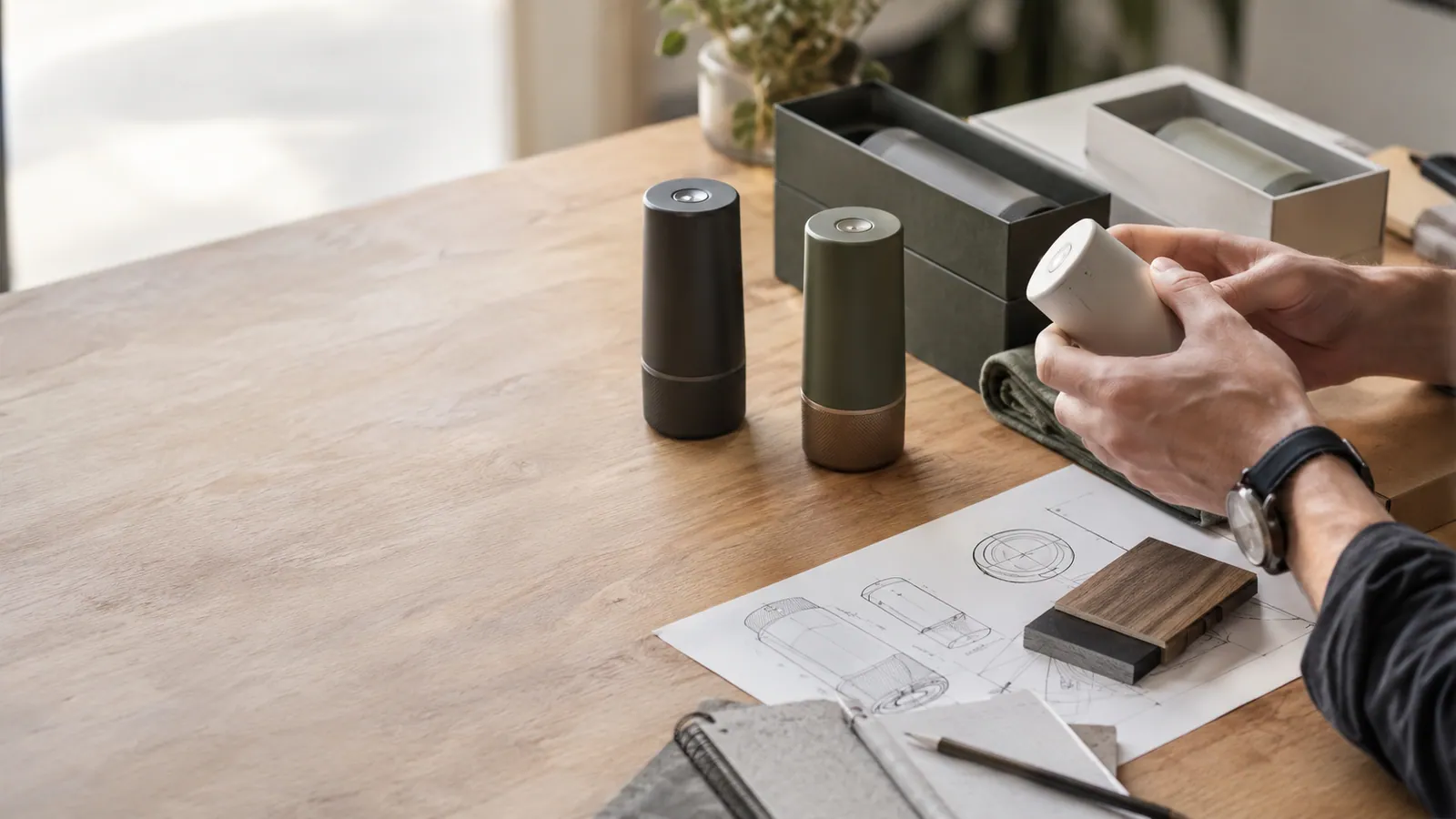 Crowdfunding product components prepared for campaign planning